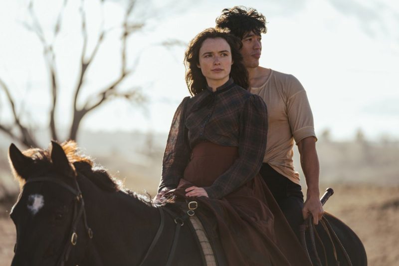 Man and Woman on horseback in the outback