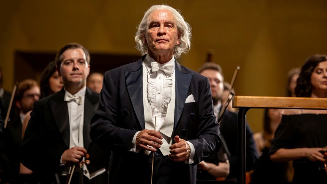 John Malkovich as conductor Sergiu Celibidache in The Yellow Tie